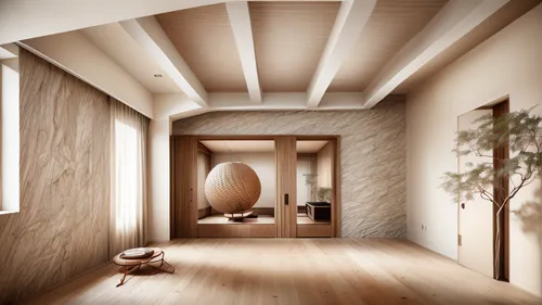 3d rendering,hallway space,archidaily,interior modern design,render,hallway,interior decoration,interior design,japanese-style room,core renovation,search interior solutions,home interior,wooden beams,wood flooring,patterned wood decoration,3d rendered,wine cellar,contemporary decor,bamboo curtain,kraft paper