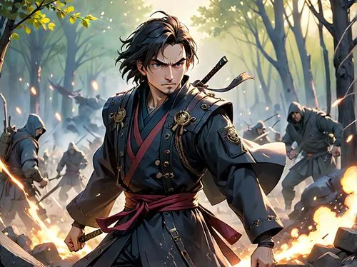 hijikata,onimusha,jianghua,xuanwei,jiangdong,xuanwu,Anime,Anime,Cartoon