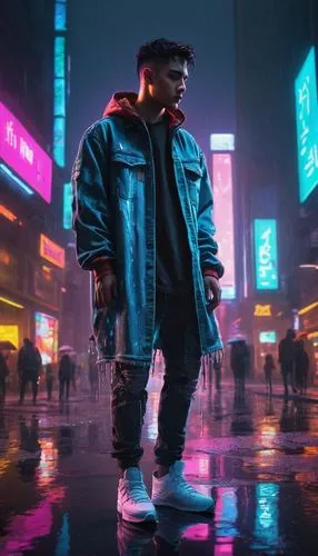 cyberpunk,abel,80s,shanghai,toronto,futuristic,neon lights,hk,urban,hd wallpaper,neon,vapor,80's design,tokyo,pedestrian,walking in the rain,in the rain,parka,neon light,jacket,Photography,Documentary Photography,Documentary Photography 16