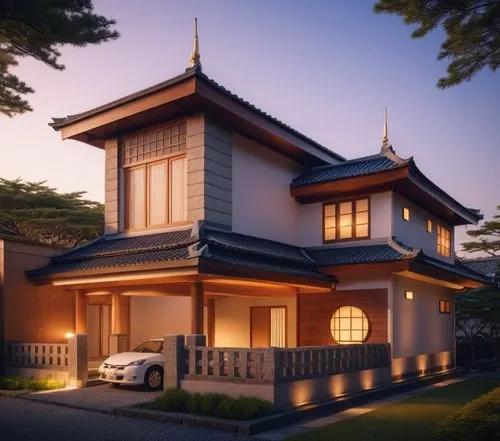 asian architecture,3d rendering,wooden house,traditional house,dormers,beautiful home,modern house,residential house,small house,exterior decoration,render,dreamhouse,homebuilding,luxury home,smart home,two story house,private house,electrohome,home house,architectural style,Photography,General,Realistic