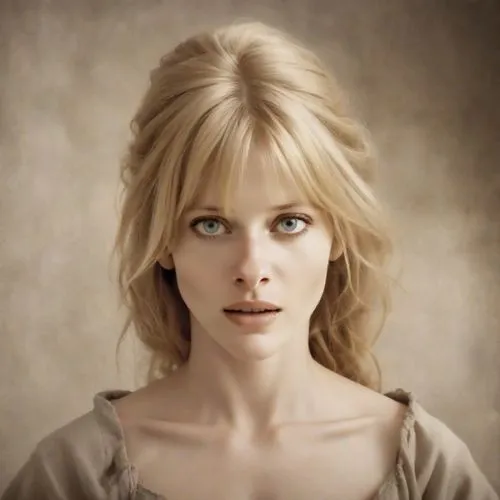 blonde woman,portrait of a girl,portrait of christi,british actress,porcelain doll,young woman,white lady,blond girl,mystical portrait of a girl,woman portrait,blonde girl,romantic portrait,eglantine,angel face,short blond hair,woman face,jessamine,actress,portrait of a woman,fantasy portrait,Photography,Cinematic