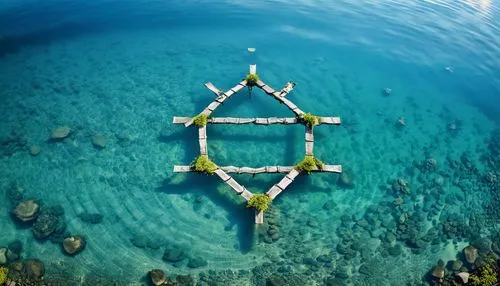 周易坎為水卦,sacred geometry,anchored,hexagram,metatron's cube,island chain,bermuda triangle,sunken boat,cube sea,triangles background,yantra,star of david,submersible,sunken church,pentacle,tent anchor,pen