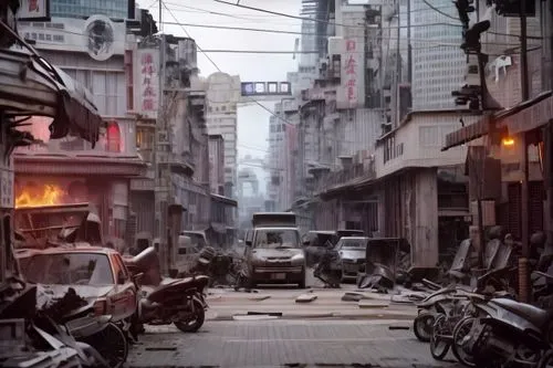 kowloon city,rangoon,saigon,byomkesh,dharavi,hankou,shangai,calcutta,hanoi,kowloon,post apocalyptic,saddar,saneh,chungking,vietnam,shanghai,ha noi,mongkok,dehli,destroyed city