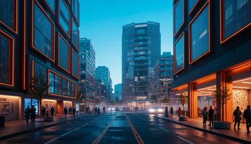 new york streets,5th avenue,cityscapes,city scape,streetscape,storefronts,blue hour,shopping street,streetscapes,avenues,soho,store fronts,yonge,midmarket,citylights,broadway,manhattan,city corner,waterstreet,urban landscape