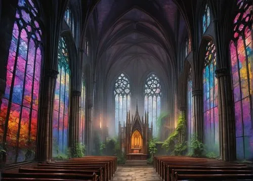 sanctuary,church painting,cathedral,stained glass,holy place,haunted cathedral,stained glass windows,gothic church,evangelion,ecclesiatical,sanctum,stained glass window,risen,gesu,the cathedral,church,ecclesiastical,duomo,easter background,chapel,Conceptual Art,Oil color,Oil Color 25