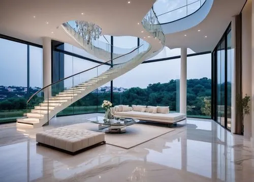 luxury home interior,staircase,modern living room,interior modern design,luxury property,beautiful home,outside staircase,luxury home,dreamhouse,glass wall,winding staircase,stairs,crib,circular staircase,staircases,glass roof,modern decor,modern house,great room,modern style,Art,Classical Oil Painting,Classical Oil Painting 34