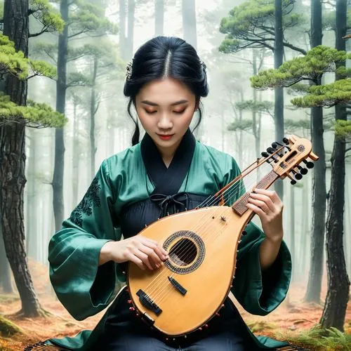 guqin,gayageum,chuseok,guzheng,classical guitar,lutenist,xiuqiong,bamboo flute,zhiyuan,chansonnier,cittern,wudang,dulcimer,woman playing,stringed instrument,songling,hyang,xuebing,qianfei,woman playing violin,Photography,Artistic Photography,Artistic Photography 07