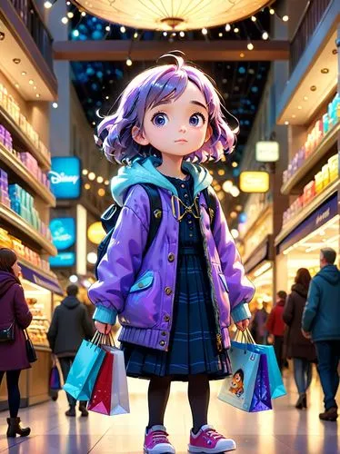 shopping street,harajuku,anime japanese clothing,la violetta,shopping mall,cute cartoon character,violet,shopping icon,cg artwork,paris shops,christmas shopping,shopping venture,fashionable girl,winter clothes,world digital painting,toy store,winter clothing,agnes,the girl at the station,shopper,Anime,Anime,Cartoon