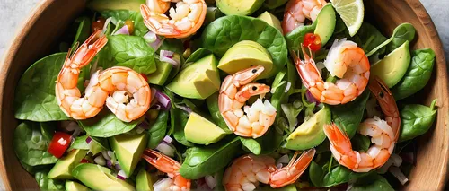 avocado shrimp salad,shrimp salad,vegetable prawn salad,shrimp tortillas,avocado salad,saladitos,spinach salad,sea salad,ceviche ecuatoriano,ceviche,shrimp taco,salad platter,sheet pan,green salad,grilled prawns,salad niçoise,cut salad,romeritos,side salad,grilled shrimp,Conceptual Art,Oil color,Oil Color 05