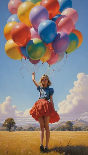 little girl with balloons,colorful balloons,ballooning,little girl in wind,rainbow color balloons,balloon,balloons flying,balloon trip,hot-air-balloon-valley-sky,balloons,red balloon,ballon,baloons,balloon hot air,balloon-like,parachuting,hot air balloons,happy birthday balloons,parachutist,fly a kite,Conceptual Art,Fantasy,Fantasy 04