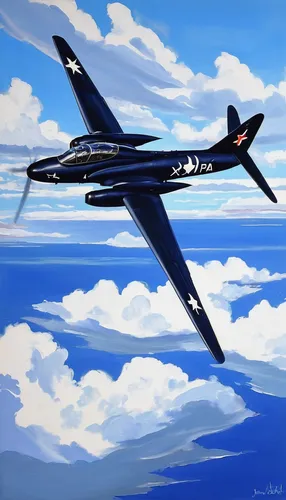 James Biggadike | Sea Vixen - Painting,boeing b-47 stratojet,douglas dc-4,douglas dc-6,boeing b-52 stratofortress,douglas dc-3,supersonic transport,lockheed model 10 electra,supersonic aircraft,boeing