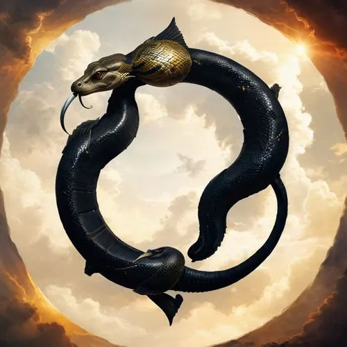 ouroboros,kusarigama,khanda,serpent,black dragon,vipera,Photography,General,Natural