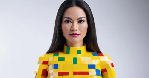 woman built out of lego bricks
,a female model that is made out of legos,asian woman,lego,vietnamese woman,sirikit,fashion vector,voxel