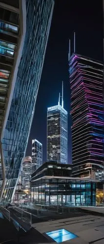 In situ architecture, futuristic, sleek, modern, white concrete, glass facade, cantilevered roof, angular lines, geometric shapes, urban landscape, cityscape, metropolitan, skyscrapers, bustling stree