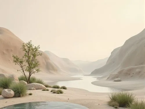 desert landscape,virtual landscape,desert desert landscape,river landscape,dune landscape,arid landscape,landscape background,riverbeds,futuristic landscape,huacachina oasis,fantasy landscape,render,waterscape,water scape,riverbed,beach landscape,small landscape,lakebeds,brook landscape,desert