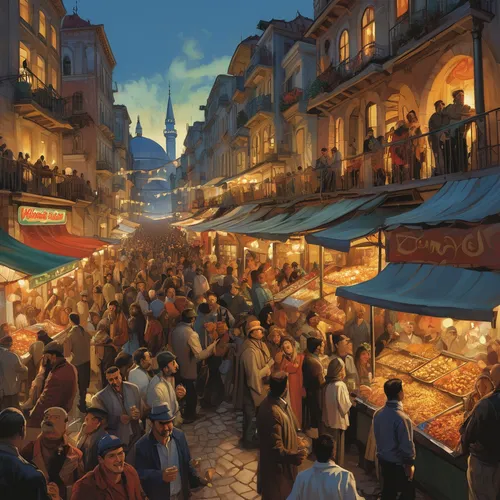 grand bazaar,souq,souk,the market,spice souk,market,large market,medieval market,damascus,fruit market,spice market,istanbul,marketplace,world digital painting,constantinople,old city,french digital background,istanbul city,covered market,galata,Conceptual Art,Oil color,Oil Color 04