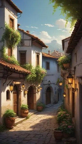 medieval street,meteora,tuscan,medieval town,kurashiki,zagaria,volterra,uzak,kotor,knight village,old town,pokaski,ancient city,tianxia,kanawa,mura,artena,occitan,yoshikuni,valentia,Conceptual Art,Fantasy,Fantasy 17