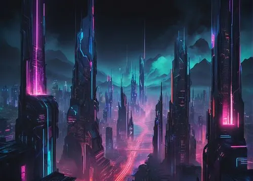 futuristic landscape,cityscape,fantasy city,cybercity,fantasy landscape,vast,metropolis,cyberworld,cyberia,alien world,cyberpunk,areopolis,rift,monoliths,futuristic,monolith,ancient city,vapor,cybertown,scifi,Conceptual Art,Fantasy,Fantasy 34