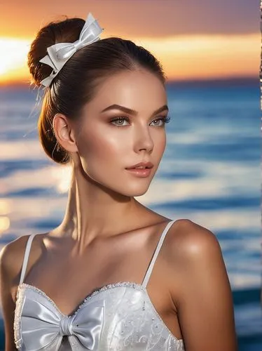 bridal jewelry,romantic look,margairaz,anastasiadis,romantic portrait,beach background,Photography,General,Realistic