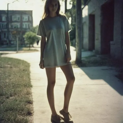 girl walking away,feist,the girl in nightie,bare legs,1971,woman's legs,nightgown,1967,vintage girl,torn dress,a girl in a dress,1973,60s,bell jar,sleepwalker,woman walking,women's legs,model years 1960-63,vintage dress,long legs,Photography,Documentary Photography,Documentary Photography 02