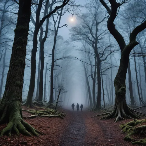 haunted forest,foggy forest,germany forest,forest walk,enchanted forest,the mystical path,black forest,forest path,forest of dreams,the woods,fairytale forest,forest dark,hollow way,ghost forest,forest of dean,foggy landscape,the forest,creepy tree,dense fog,beech forest,Photography,General,Realistic