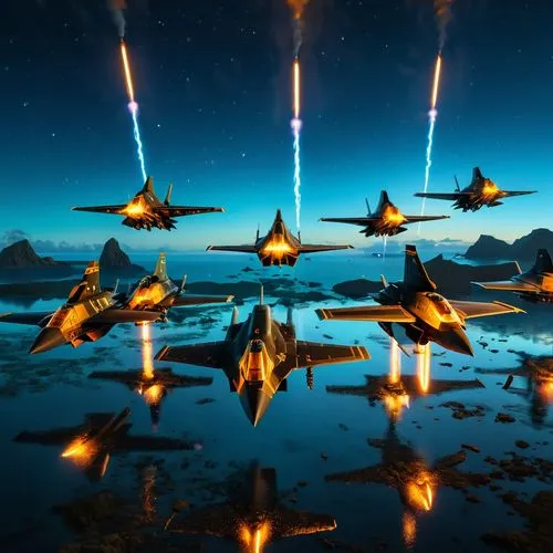 blue angels,lightnings,rafales,gripens,nightfighter,flankers,Conceptual Art,Sci-Fi,Sci-Fi 01