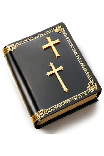 Bible, open book, gold edges, leather cover, cross, silver, Jesus Christ, Christian symbol, ornate details, golden lighting, soft focus, shallow depth of field, warm color tone, cinematic composition,