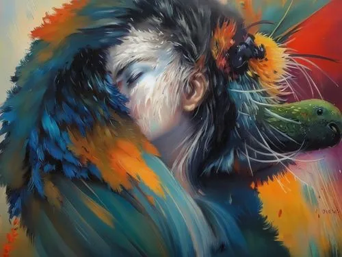 color feathers,feather headdress,parrot feathers,peacock,bird painting,feathers,fairy peacock,feathered,blue parrot,feathers bird,macaw,beak feathers,shamanic,blue peacock,parrot,blue macaw,peacock fe