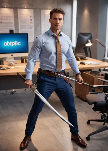 office ruler,cable innovator,white-collar worker,dane axe,blue-collar worker,office worker,cable,blur office background,office automation,janitor,rope daddy,archer,quarterstaff,tradesman,male poses for drawing,rake,office chair,axe,standing desk,modern office,Photography,General,Commercial