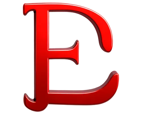 Red letter D, bold font, uppercase, metallic material, reflective surface, slight rust, ornate details, 3D rendering, dramatic lighting, low-angle shot, cinematic composition.,letter e,logo youtube,le