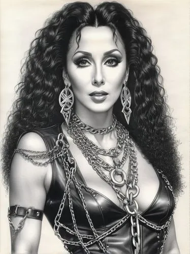 cleopatra,celtic queen,madonna,jaya,joan collins-hollywood,callisto,artemisia,fantasy woman,ancient egyptian girl,fantasy portrait,sigourney weave,sorceress,warrior woman,fantasy art,the enchantress,persian,black pearl,polynesian girl,arabian,lotus art drawing,Illustration,Black and White,Black and White 30