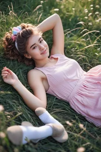 girl lying on the grass,relaxed young girl,girl in flowers,on the grass,beautiful girl with flowers,girl in the garden,girl in white dress,girl in a long dress,woman laying down,lying down,pink grass,little girl in pink dress,meadow,idyll,grass blossom,country dress,idyllic,a girl in a dress,young woman,daisy flowers,Conceptual Art,Graffiti Art,Graffiti Art 04