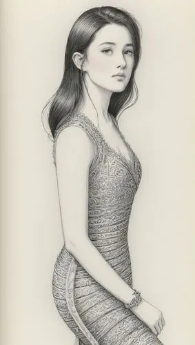 girl drawing,graphite,pencil drawing,female model,mirifica,kuchel,Illustration,Black and White,Black and White 13