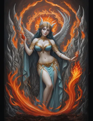 fire angel,firebird,fire siren,angel of death,sorceress,flame spirit,baroque angel,fallen angel,dark angel,archangel,fantasy art,black angel,priestess,angelology,uriel,pillar of fire,fire dancer,faerie,fire-eater,the archangel