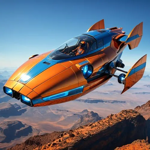 skycar,aerocar,skycycle,thunderjet,aerotaxi,rocketplane,airmobile,skybolt,space glider,monocoupe,gliderport,kharak,skyhawk,jetfighter,scramjet,motorglider,jetform,air ship,flying machine,skyvan,Photography,General,Realistic