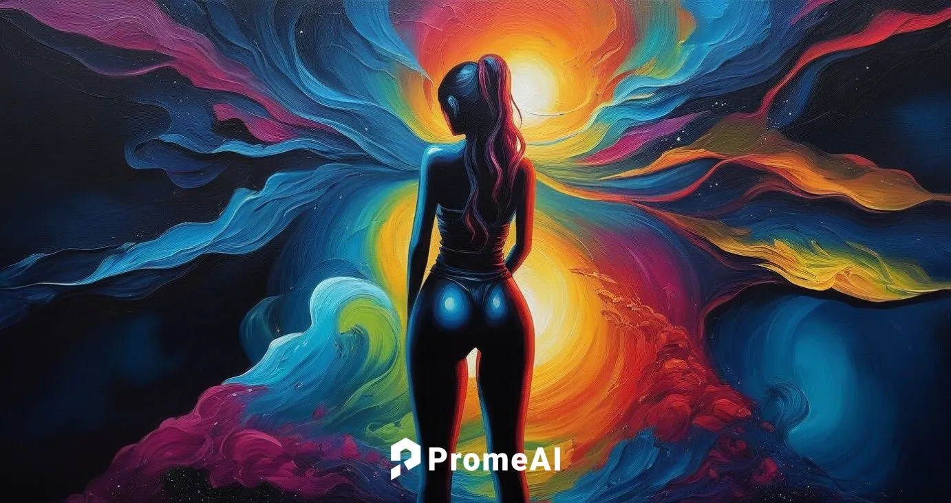 Painting Abstract Body Art Oil Painting
,neon body painting,vibrantly,inner light,light art,aura,imaginacion,bodypainting,holography,vibrancy,vibrational,light drawing,luminosity,hologram,innervating,