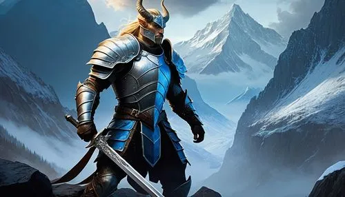 heroic fantasy,excalibur,dark elf,norse,dane axe,massively multiplayer online role-playing game,skyrim,wall,northrend,fantasy warrior,lone warrior,paladin,cleanup,oryx,knight armor,yuvarlak,dragoon,warlord,male elf,fantasy art,Illustration,Realistic Fantasy,Realistic Fantasy 44