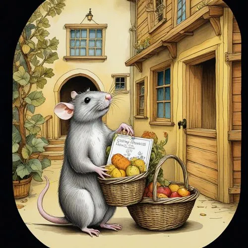 ratatouille,tikus,vintage mice,ratchasima,brotodiningrat,tittlemouse