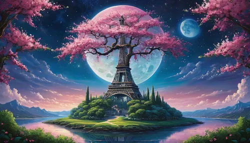 lilac tree,fantasy landscape,fantasy picture,cherry blossom tree,landscape rose,sakura tree,magic tree,tree of life,blossom tree,colorful tree of life,flourishing tree,utopian,free land-rose,dream world,lone tree,fantasy world,cherry tree,magnolia tree,celtic tree,cherry trees,Photography,General,Natural