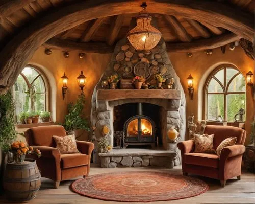 hobbiton,fireplace,fireplaces,coziest,fire place,coziness,rustic aesthetic,inglenook,warm and cozy,cozier,fireside,log fire,log home,wooden beams,christmas fireplace,rustic,tree house hotel,beautiful home,cozy,sitting room,Conceptual Art,Fantasy,Fantasy 22