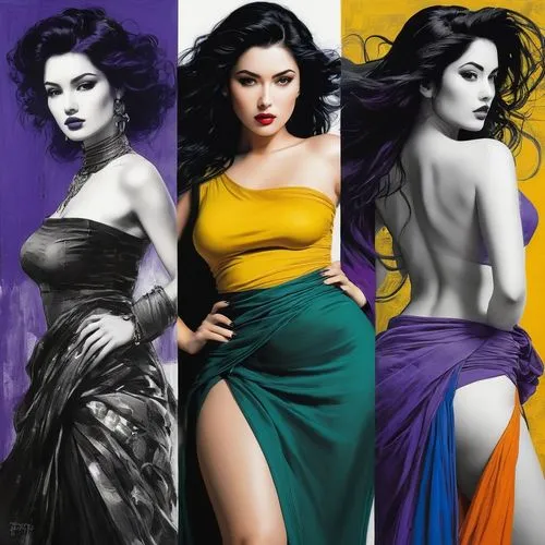 katty,pop art style,gothel,trinity,pop art colors,encantadia,nargis,meera,pop art woman,dita,rituparno,pop art effect,sarees,cool pop art,retro women,mouni,muses,pop art,shayk,pop art background,Illustration,Retro,Retro 09