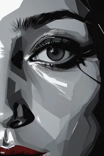 rotoscoped,comic halftone woman,marla,rotoscope,vector art,rotoscoping,selina,rone,diamanda,woman face,woman's face,brubaker,salander,digital drawing,women's eyes,digital painting,pop art woman,vectoring,vector illustration,vector graphic,Conceptual Art,Sci-Fi,Sci-Fi 23