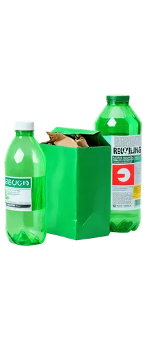 recycling symbol, green background, shiny metal, transparent plastic bottles, crushed cans, old newspaper, cardboard box, eco-friendly theme, solo object, central composition, soft focus, warm lightin