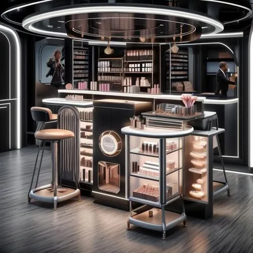 cosmetics counter,women's cosmetics,beauty room,oil cosmetic,salon,cosmetics,gold bar shop,beauty salon,cosmetic products,brandy shop,dark cabinetry,ufo interior,expocosmetics,bar counter,beauty product,unique bar,beauty products,shoe cabinet,piano bar,cabinets