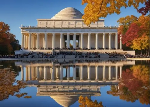 bahai,thomas jefferson memorial,reflecting pool,jefferson memorial,tidal basin,marble palace,jefferson monument,dc,washingtonian,abraham lincoln memorial,taj,lincoln monument,lincoln memorial,estados,lincolnesque,hall of nations,capitol,washington dc,tajmahal,the white house,Illustration,Realistic Fantasy,Realistic Fantasy 05