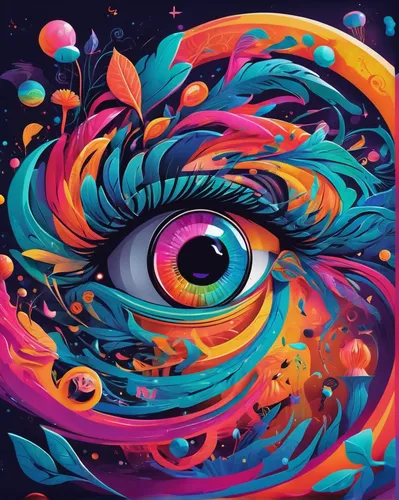 cosmic eye,psychedelic art,colorful spiral,eye ball,abstract eye,eye,peacock eye,psychedelic,third eye,eyeball,vortex,all seeing eye,dimensional,hypnotize,hypnotized,acid,hypnotic,time spiral,robot eye,kaleidoscope art,Illustration,Realistic Fantasy,Realistic Fantasy 39