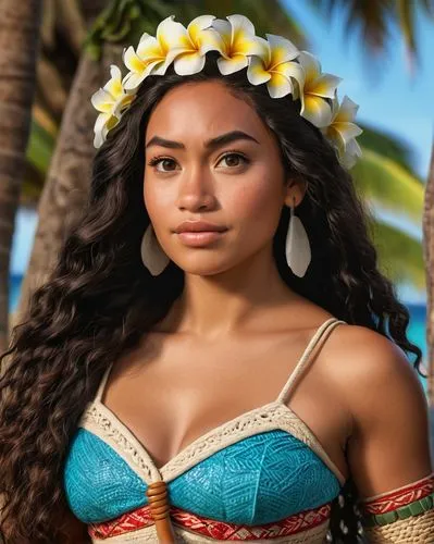 moana,polynesian girl,polynesian,hula,luau,polynesia,tahiti,aloha,bora-bora,pocahontas,bora bora,kalua,south pacific,tiana,santana,oceania,hawaiian,filipino,lei,beach background,Photography,General,Realistic