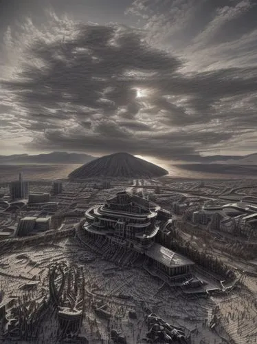 post-apocalyptic landscape,terraforming,volcanic landscape,stalingrad,futuristic landscape,wasteland,lunar landscape,post apocalyptic,vesuvius,ancient city,virtual landscape,bordafjordur,post-apocalypse,desolation,thermokarst,mount vesuvius,destroyed city,apocalyptic,exoplanet,alien planet