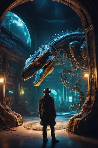 bioshock,gravemind,xenomorph,fathoms,marine reptile,serpentarium,Illustration,Abstract Fantasy,Abstract Fantasy 07