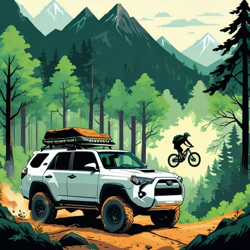 toyota 4runner,travel trailer poster,4 runner,adventure sports,toyota fj cruiser,adventure racing,expedition camping vehicle,mountain biking,off-road vehicles,mountain bike,subaru rex,travel poster,mtb,trail riding,off-road vehicle,off-road,enduro,honda element,nissan xterra,off road vehicle,Illustration,Vector,Vector 01